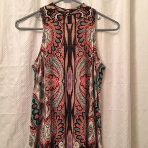 EUC-multicolored sleeveless dress-XS